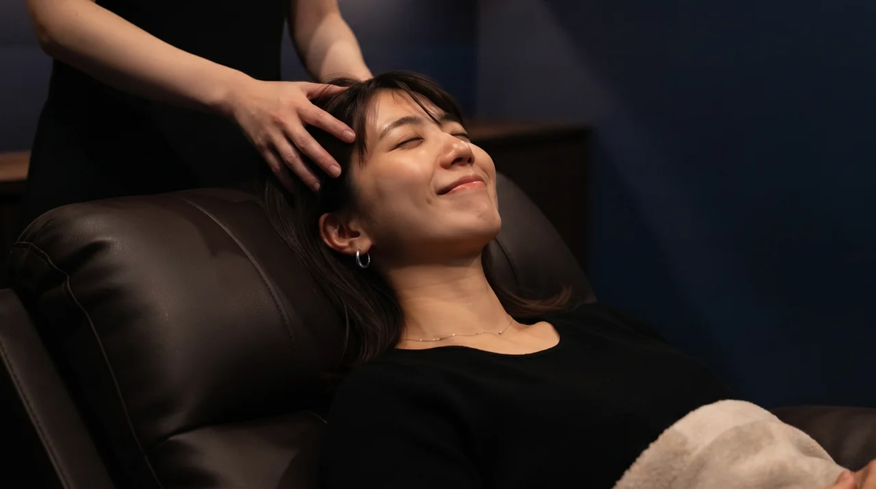 ドライヘッドスパの施術